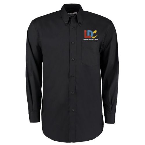 LDC Kustom Kit Corporate Oxford Shirt Long-Sleeved (Classic Fit) Black